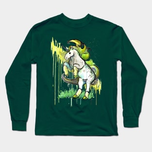 The Spattercorn - Paint Spatter Unicorn Art Long Sleeve T-Shirt